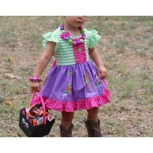 Eleanor Rose Rhonda Dress Halloween Trick or Treat Carousel Design Size 7-8